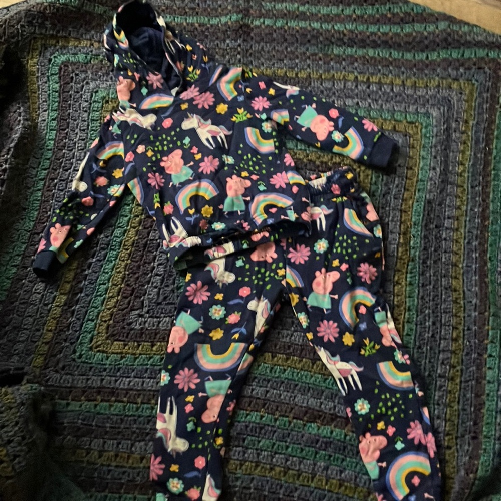 Peppa Pig girl sweat outfit top and bottom